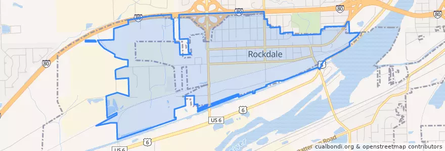Mapa de ubicacion de Rockdale.