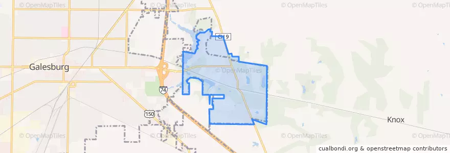 Mapa de ubicacion de East Galesburg.