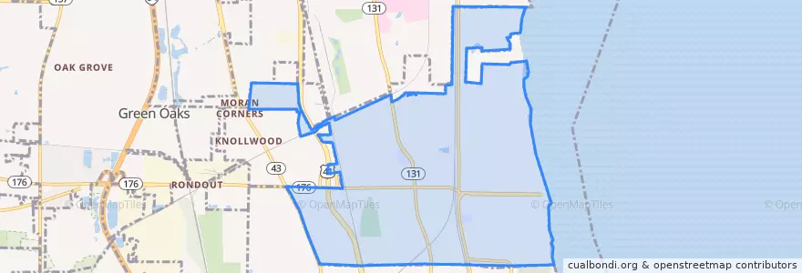 Mapa de ubicacion de Lake Bluff.