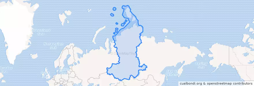 Mapa de ubicacion de Сибирский федеральный округ.