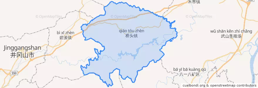Mapa de ubicacion de 桥头镇.