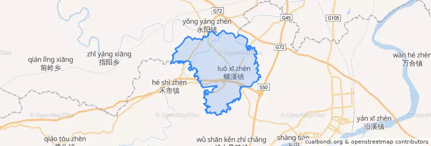 Mapa de ubicacion de 螺溪镇.