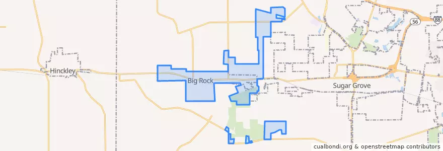 Mapa de ubicacion de Big Rock.