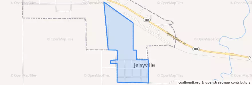 Mapa de ubicacion de Jeisyville.