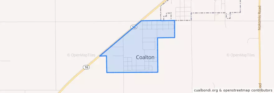 Mapa de ubicacion de Coalton.