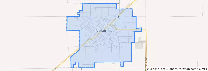 Mapa de ubicacion de Nokomis.