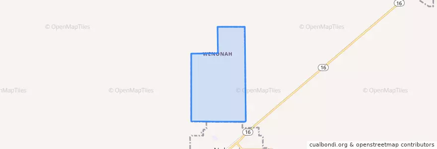 Mapa de ubicacion de Wenonah.