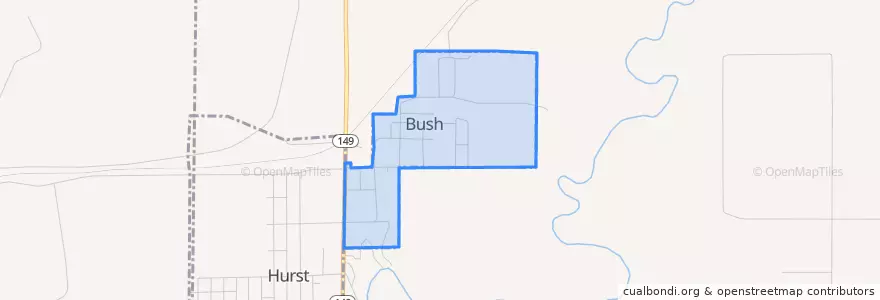 Mapa de ubicacion de Bush.