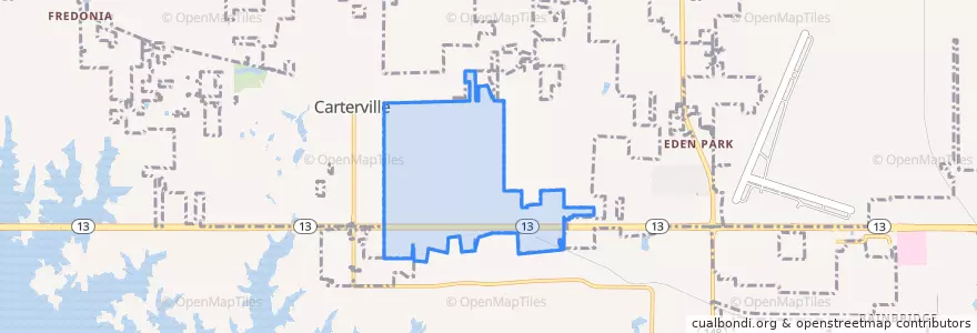 Mapa de ubicacion de Crainville.