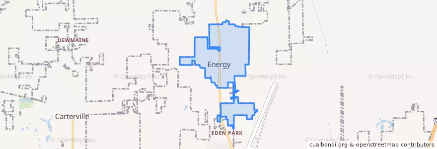 Mapa de ubicacion de Energy.