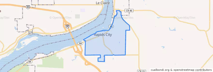 Mapa de ubicacion de Rapids City.