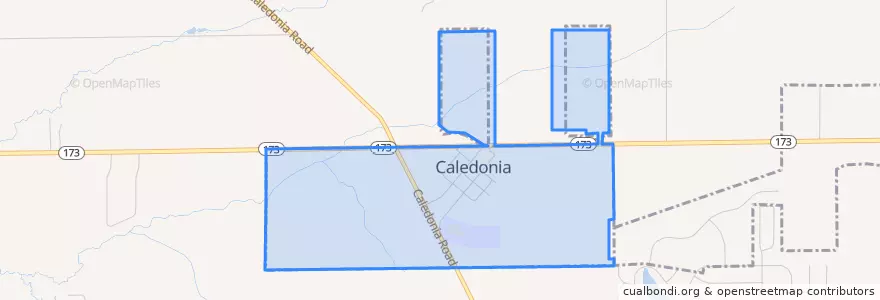 Mapa de ubicacion de Caledonia.