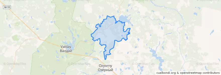 Mapa de ubicacion de Валдайское сельское поселение.