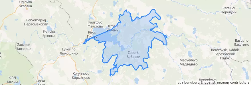 Mapa de ubicacion de Рютинское сельское поселение.