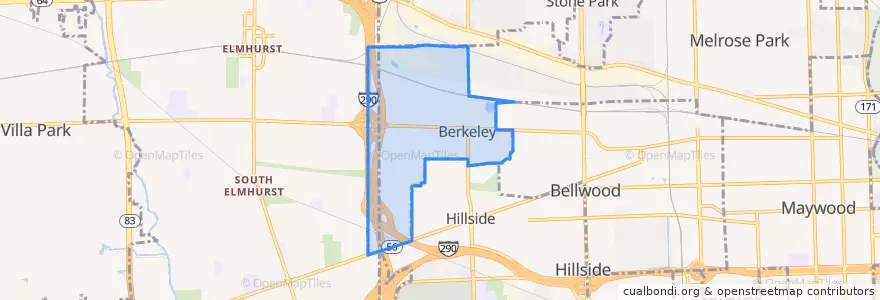 Mapa de ubicacion de Berkeley.