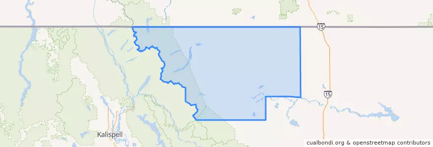 Mapa de ubicacion de Glacier County.
