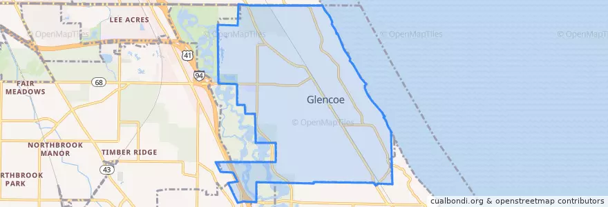 Mapa de ubicacion de Glencoe.