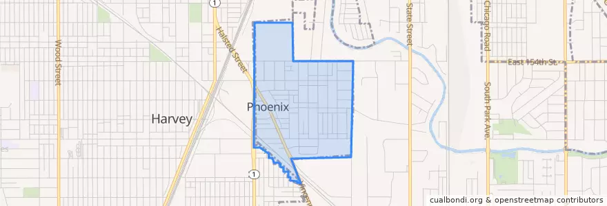 Mapa de ubicacion de Phoenix.