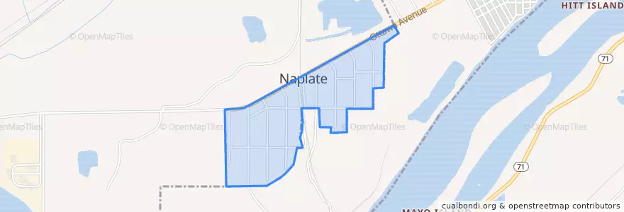 Mapa de ubicacion de Naplate.