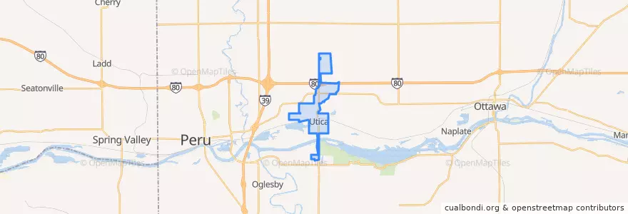 Mapa de ubicacion de North Utica.