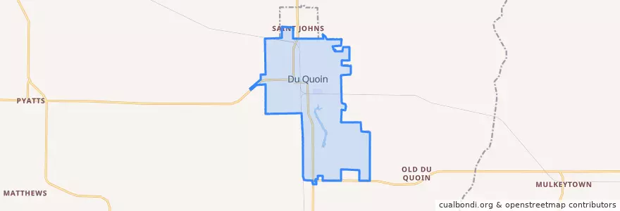 Mapa de ubicacion de Du Quoin.