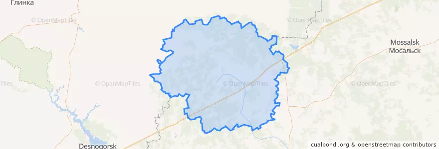 Mapa de ubicacion de Спас-Деменский район.