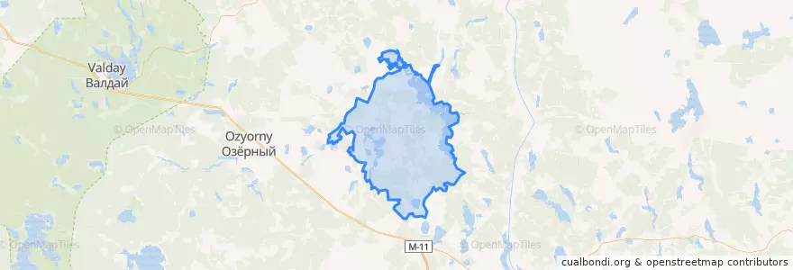 Mapa de ubicacion de городское поселение Бологое.