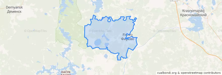 Mapa de ubicacion de Фировское сельское поселение.