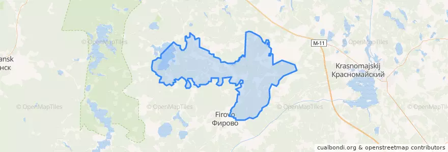 Mapa de ubicacion de Рождественское сельское поселение.
