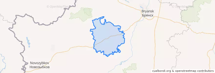Mapa de ubicacion de Почепский район.