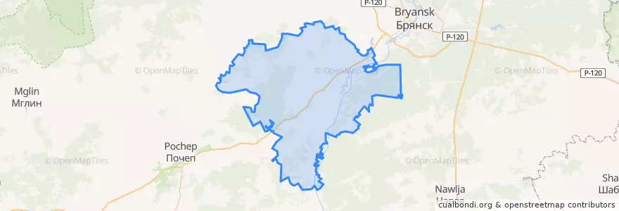 Mapa de ubicacion de Vygonichsky District.
