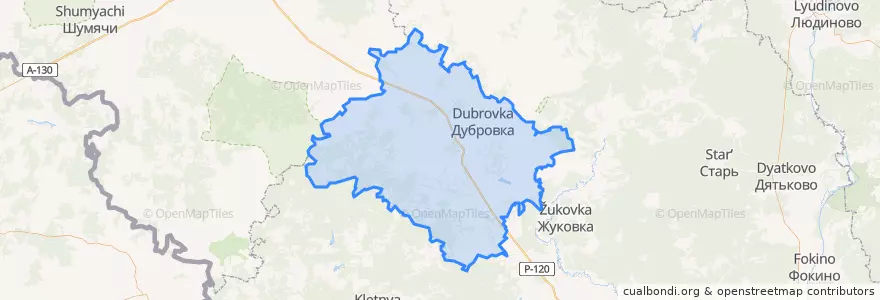 Mapa de ubicacion de Дубровский район.