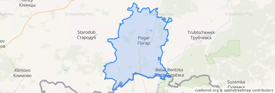 Mapa de ubicacion de Погарский район.