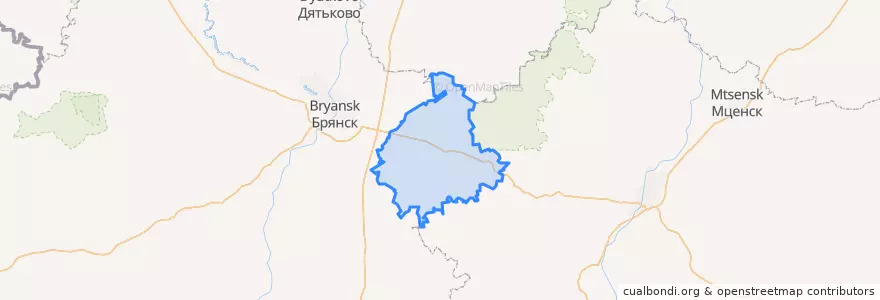 Mapa de ubicacion de Карачевский район.