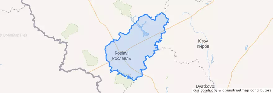 Mapa de ubicacion de Рославльский район.