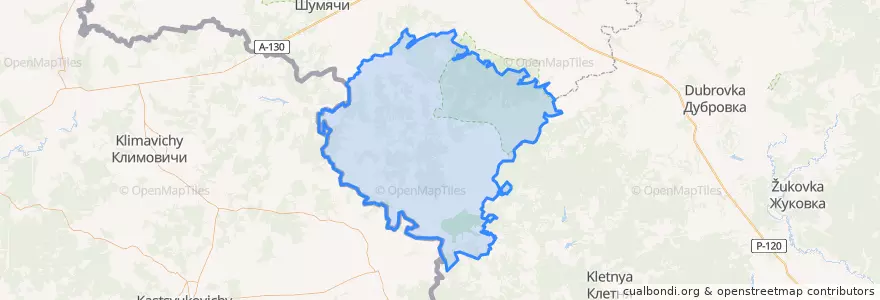Mapa de ubicacion de Ершичский район.