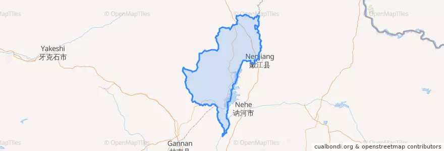 Mapa de ubicacion de 莫力达瓦达斡尔族自治旗.