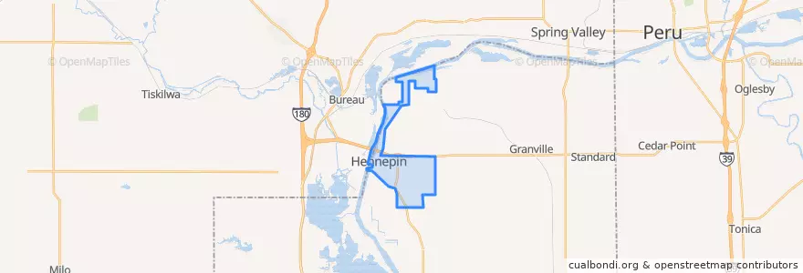 Mapa de ubicacion de Hennepin.
