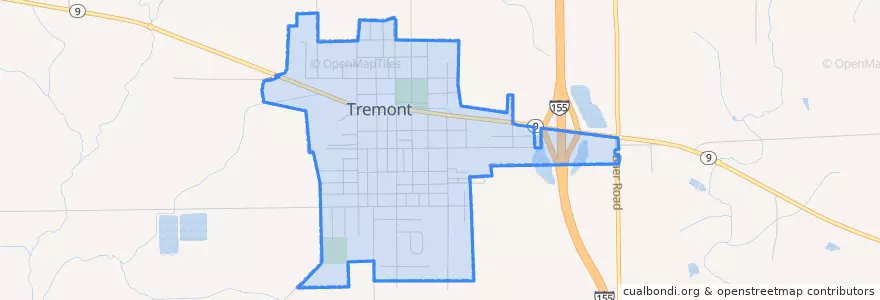 Mapa de ubicacion de Tremont.