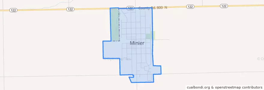 Mapa de ubicacion de Minier.