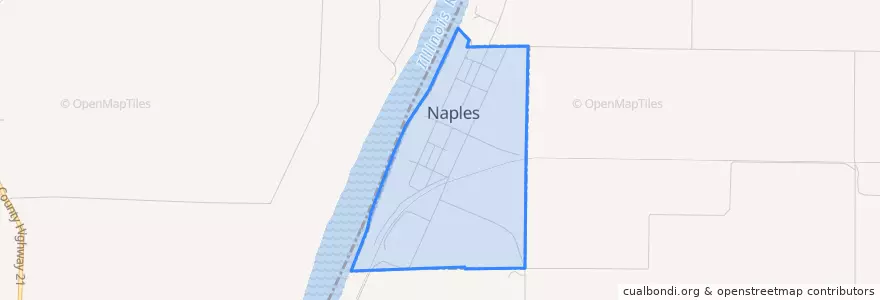 Mapa de ubicacion de Naples.