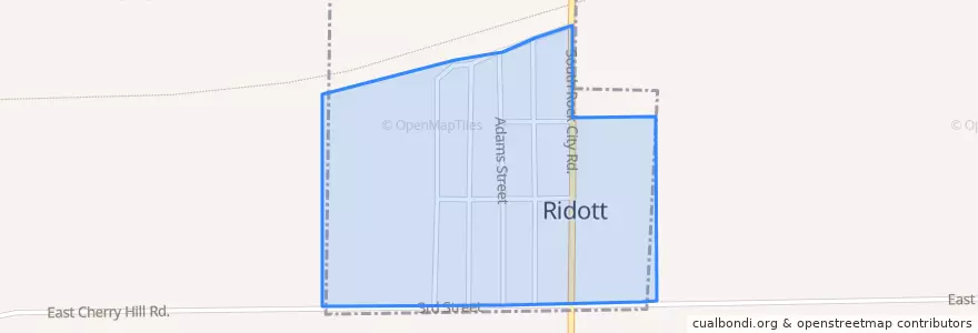 Mapa de ubicacion de Ridott.