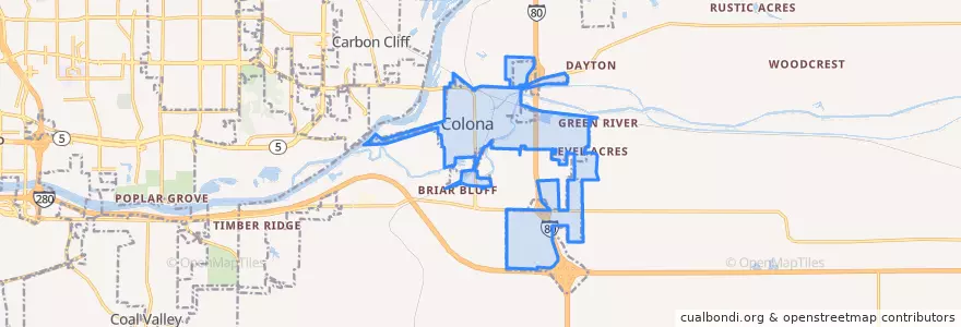 Mapa de ubicacion de Colona.