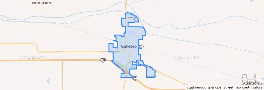Mapa de ubicacion de Geneseo.