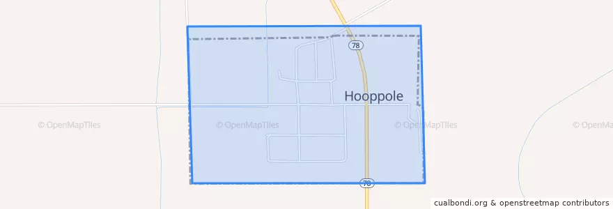 Mapa de ubicacion de Hooppole.