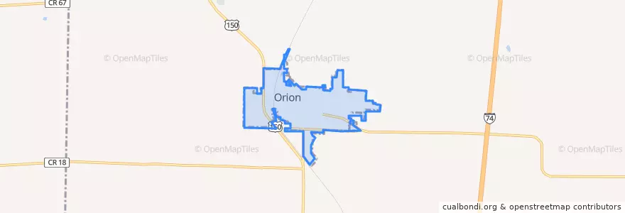Mapa de ubicacion de Orion.