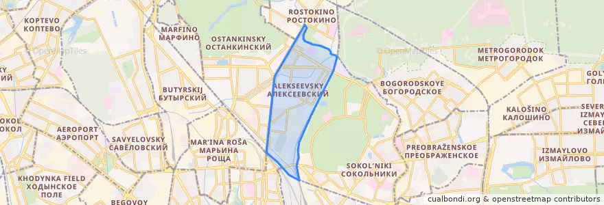 Mapa de ubicacion de Алексеевский район.
