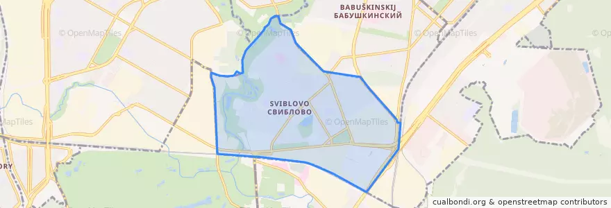 Mapa de ubicacion de район Свиблово.
