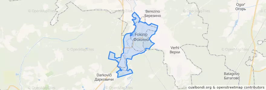 Mapa de ubicacion de городской округ Фокино.