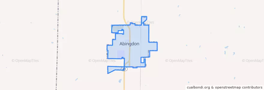 Mapa de ubicacion de Abingdon.